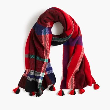 Wool scarf in oversized plaid | J.Crew US
