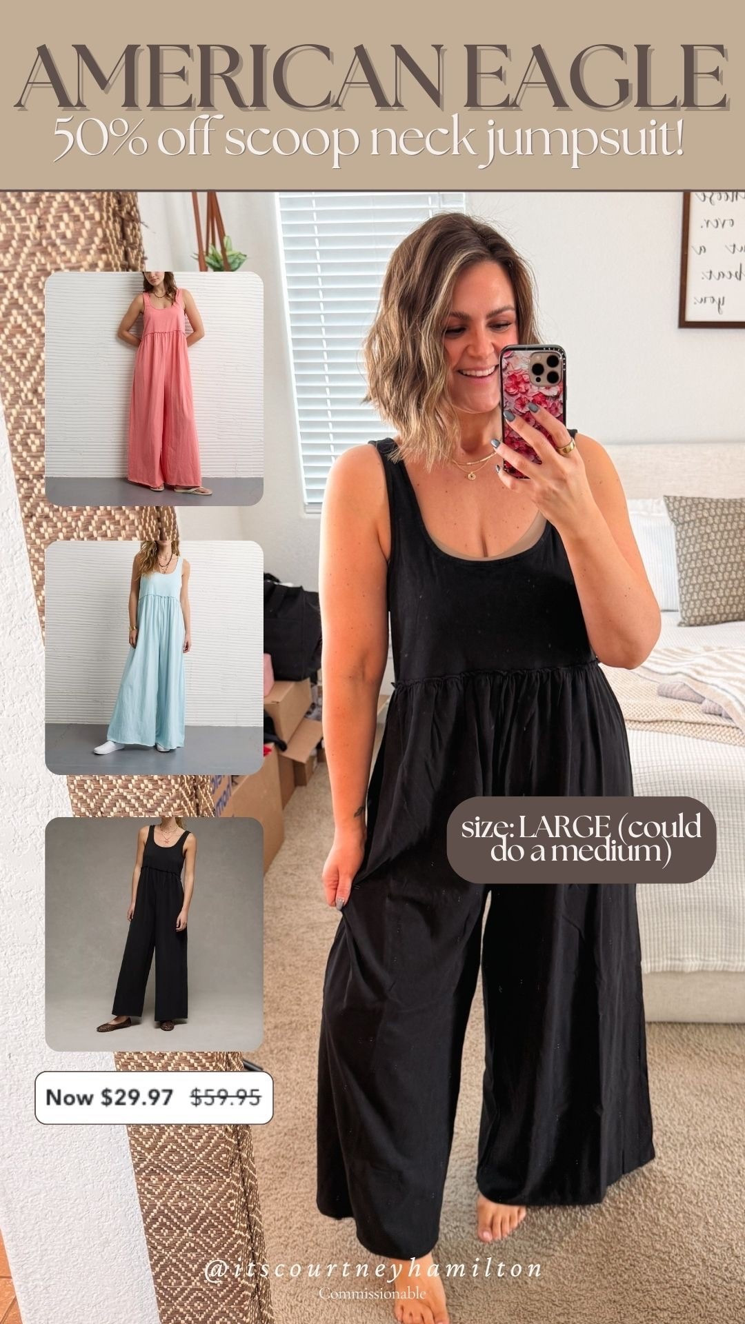 Scoop Neck Jumpsuit from American Eagle is 50% off right now! I am in a large, but could do a medium

spring fashion, sale alert, watchnow, finds under 100, travel outfit, vacation outfit, courtney hamilton 

 

#LTKootd #LTKSaleAlert #LTKSeasonal