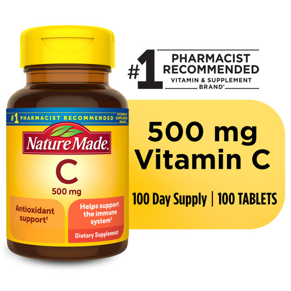 Nature Made Vitamin C 500 mg Tablets - 100 ct | Instacart