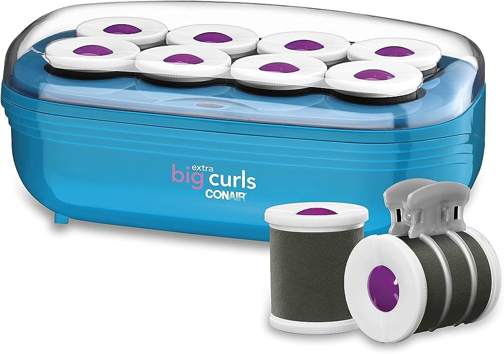 Conair Ceramic 2-inch Hot Rollers, Two-Prong Clips Included, Create Mega Volume and Smooth Waves | Amazon (US)