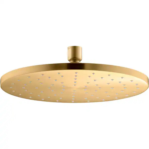 Kohler Contemporary Round 2.5 GPM Single Function Rain Shower Head - Vibrant Brushed Moderne Bras... | Bed Bath & Beyond