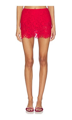 AFRM Presley Skirt in Kiss Red from Revolve.com | Revolve Clothing (Global)