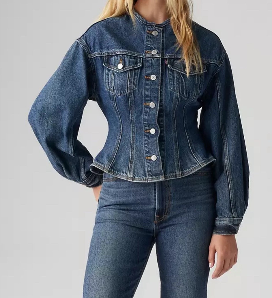 Peplum style denim jacket that can be worn as a top! And on sale!

#LTKOver40 #LTKFindsUnder100 #LTKStyleTip