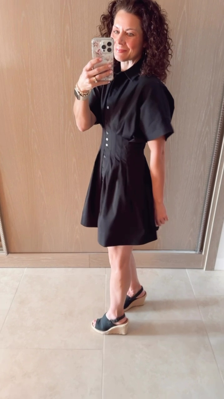 Tailored to perfection, the Tobie Shirt Dress is on top of everyone’s mind – with its classic collar, exaggerated sleeves, and waist-defining pleats.

For reference I’m 5’3, wearing an extra smalll

#LTKStyleTip #LTKOver40 #LTKWatchNow