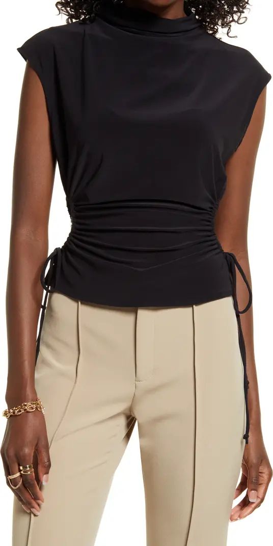 Ruched Cutout Mock Neck Top | Nordstrom