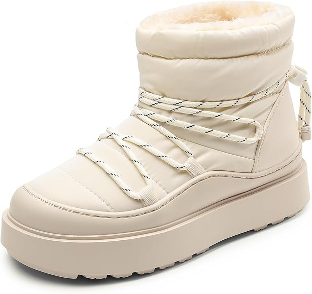 DREAM PAIRS Women's Warm Winter Snow Boots Moon Boots Womens Ankle Boots Faux Fur Lined Waterproo... | Amazon (US)