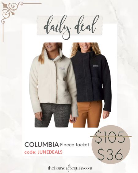 Columbia Fleece Jacket ONLY $36 with code JUNEDEALS + FREE SHIPPING when sign in.

Follow my shop @thehouseofsequins on the @shop.LTK app to shop this post and get my exclusive app-only content!

#liketkit 
@shop.ltk
https://liketk.it/4HwPp