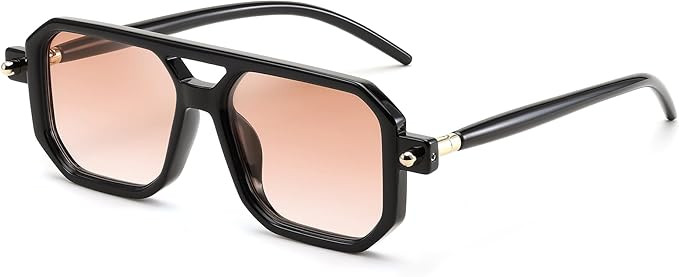 FEISEDY Vintage Square 70s Flat Aviator Sunglasses Women Men Classic Retro Stylish Frame UV400 Su... | Amazon (US)