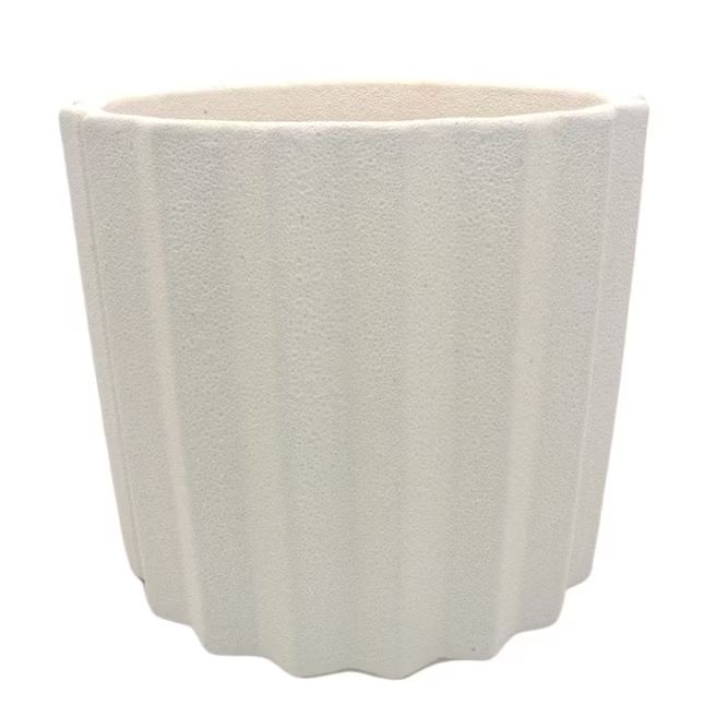 Origin 21 11.2-in W x 11.2-in H White Ceramic Contemporary/Modern Indoor/Outdoor Planter | Lowe's