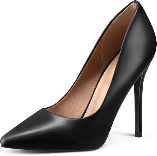 mysoft Women's High Heels Pumps Closed Pointed Toe Stiletto 4IN Dress Shoes | Slip on,Closed Toe ... | Amazon (US)