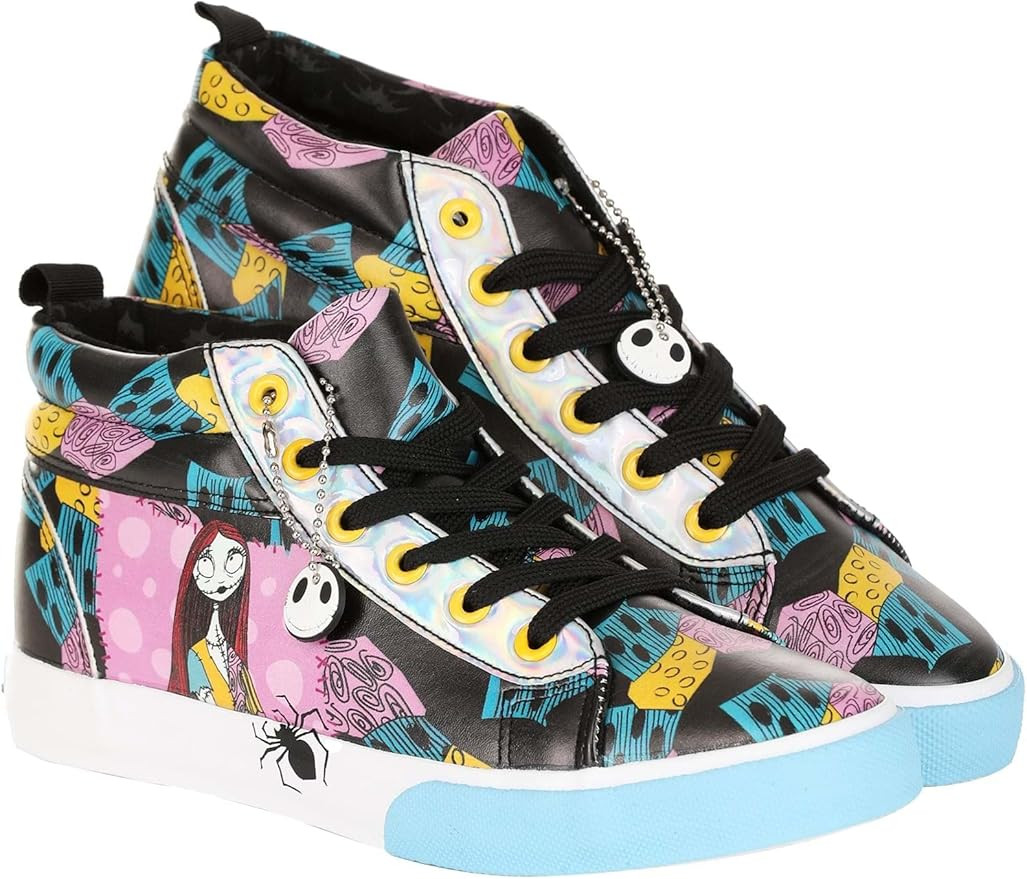 Adult Nightmare Before Christmas Sally Shoes | Officially Licensed Disney High Top Patchwork Wome... | Amazon (US)