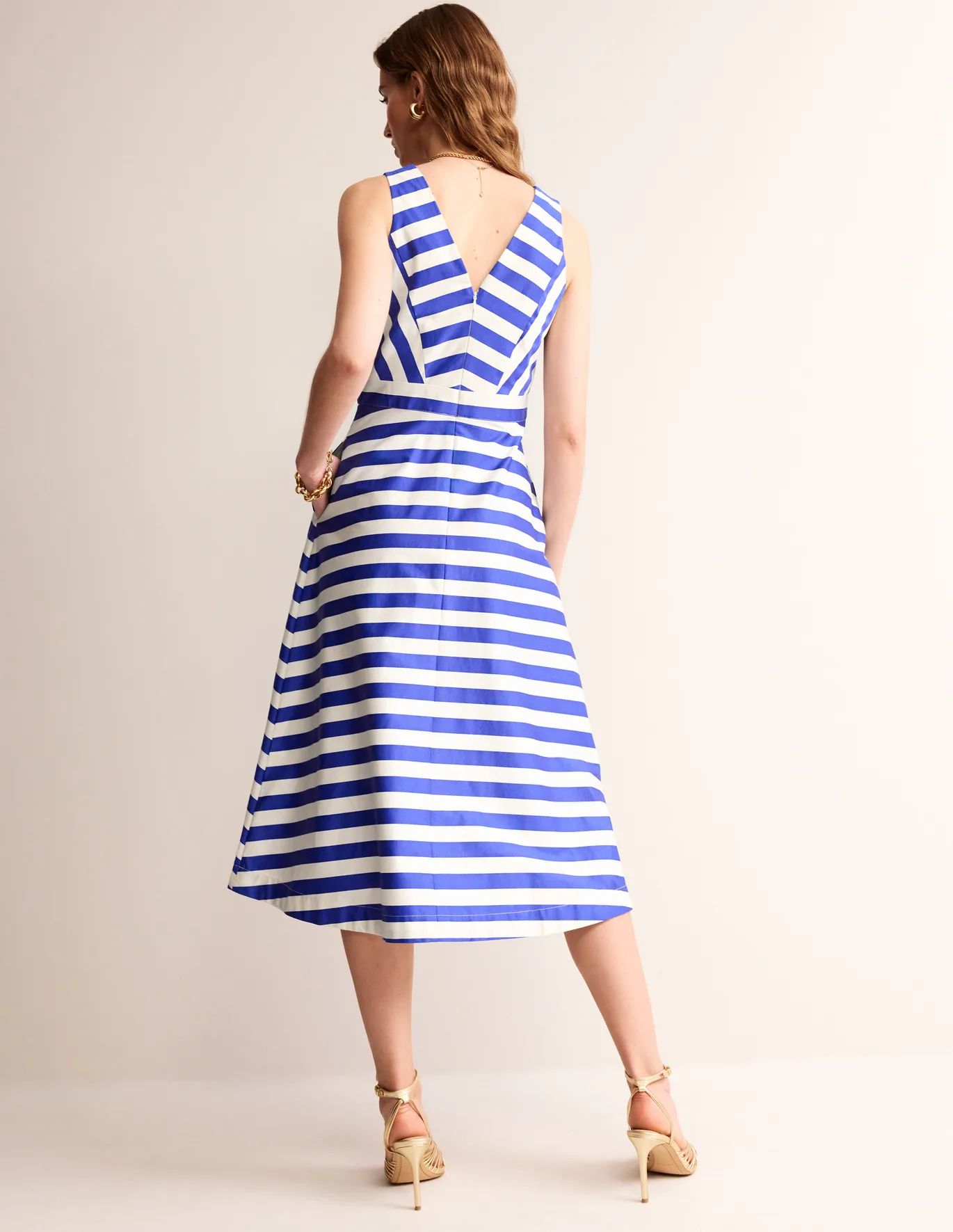 Panelled Bodice Midi Dress - Surf | Boden (AU)