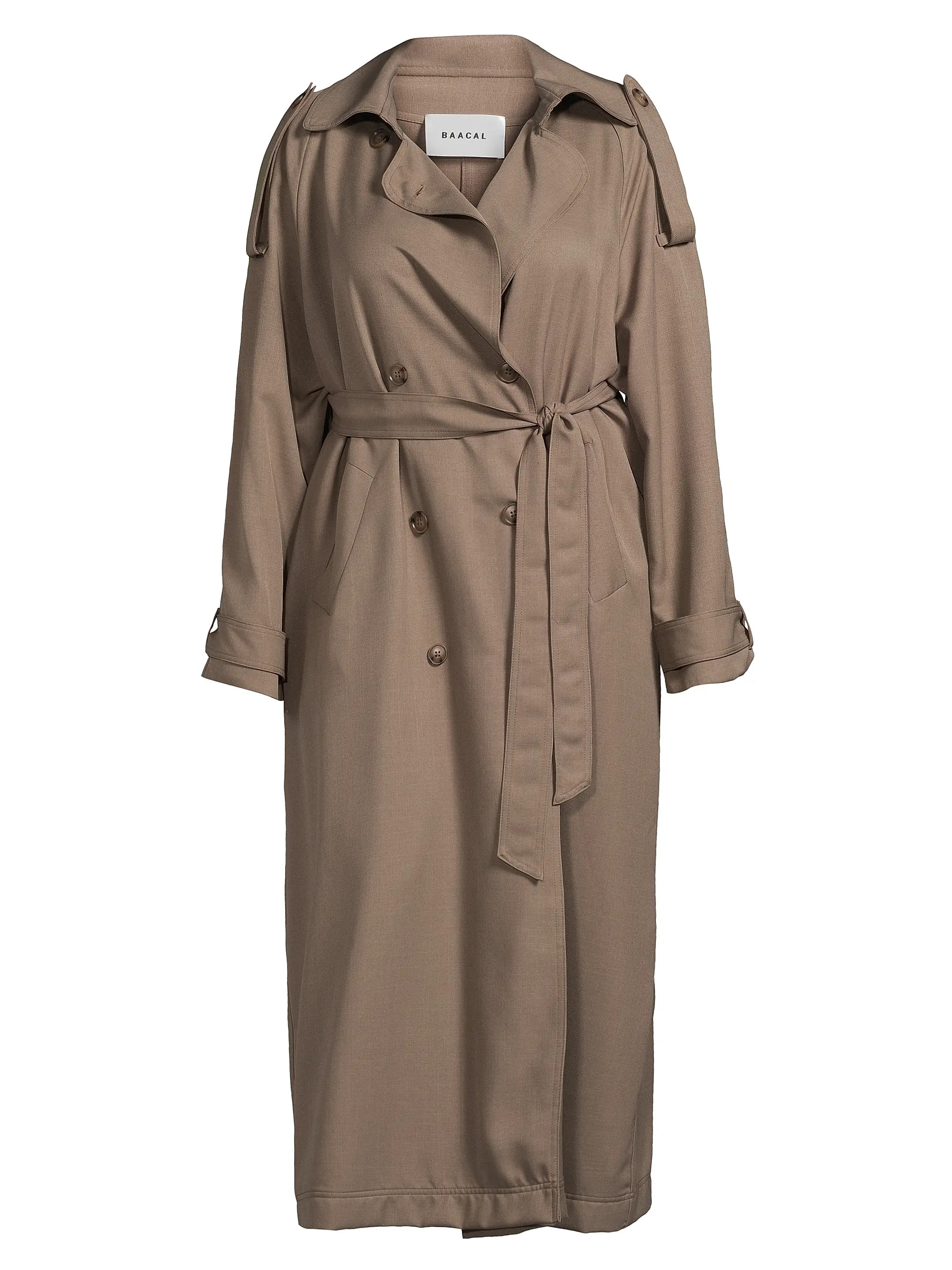 Delia Long Oversized Wool Trench Coat | Saks Fifth Avenue