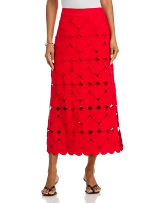 Hearts Linen Midi Skirt | Bloomingdale's (US)