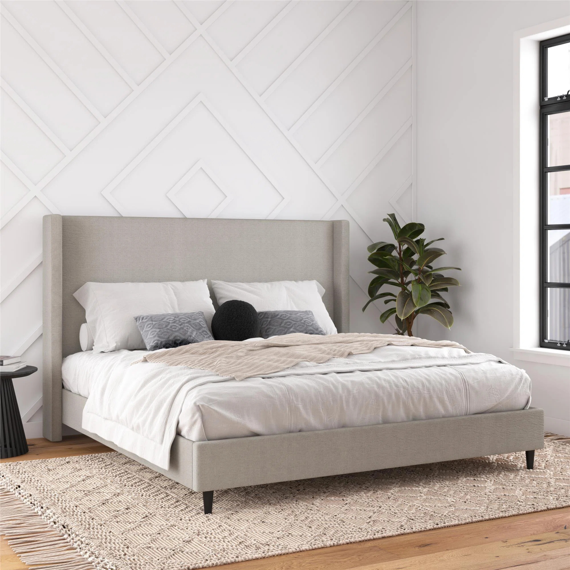 Ana King Upholstered Wingback Bed | Wayfair North America