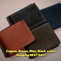 Leather Wallet For Men Handmade, Bifold Men, Mens Monogram, Engraved Mens Custom | Etsy (US)