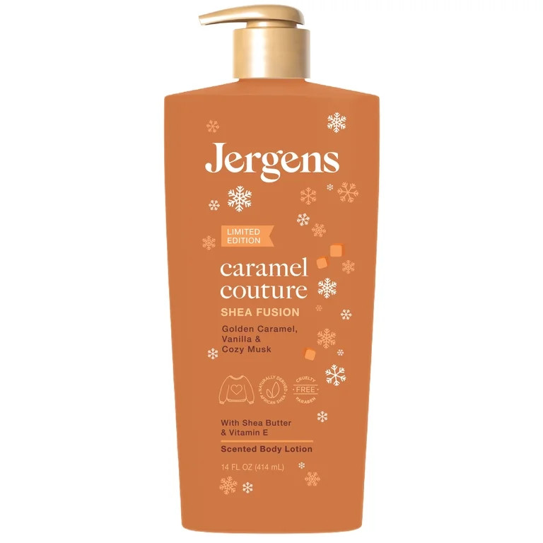 Jergens Shea Fusion Caramel Couture Scented Body Lotion, Moisturizer for Dry Skin, 14 fl oz | Walmart (US)