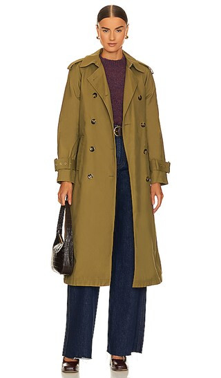 Conneley Dickey Trench Coat in Moss | Revolve Clothing (Global)