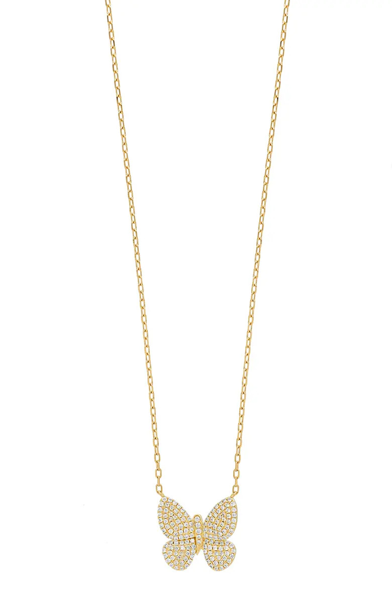 Diamond Butterfly Pendant Necklace | Nordstrom