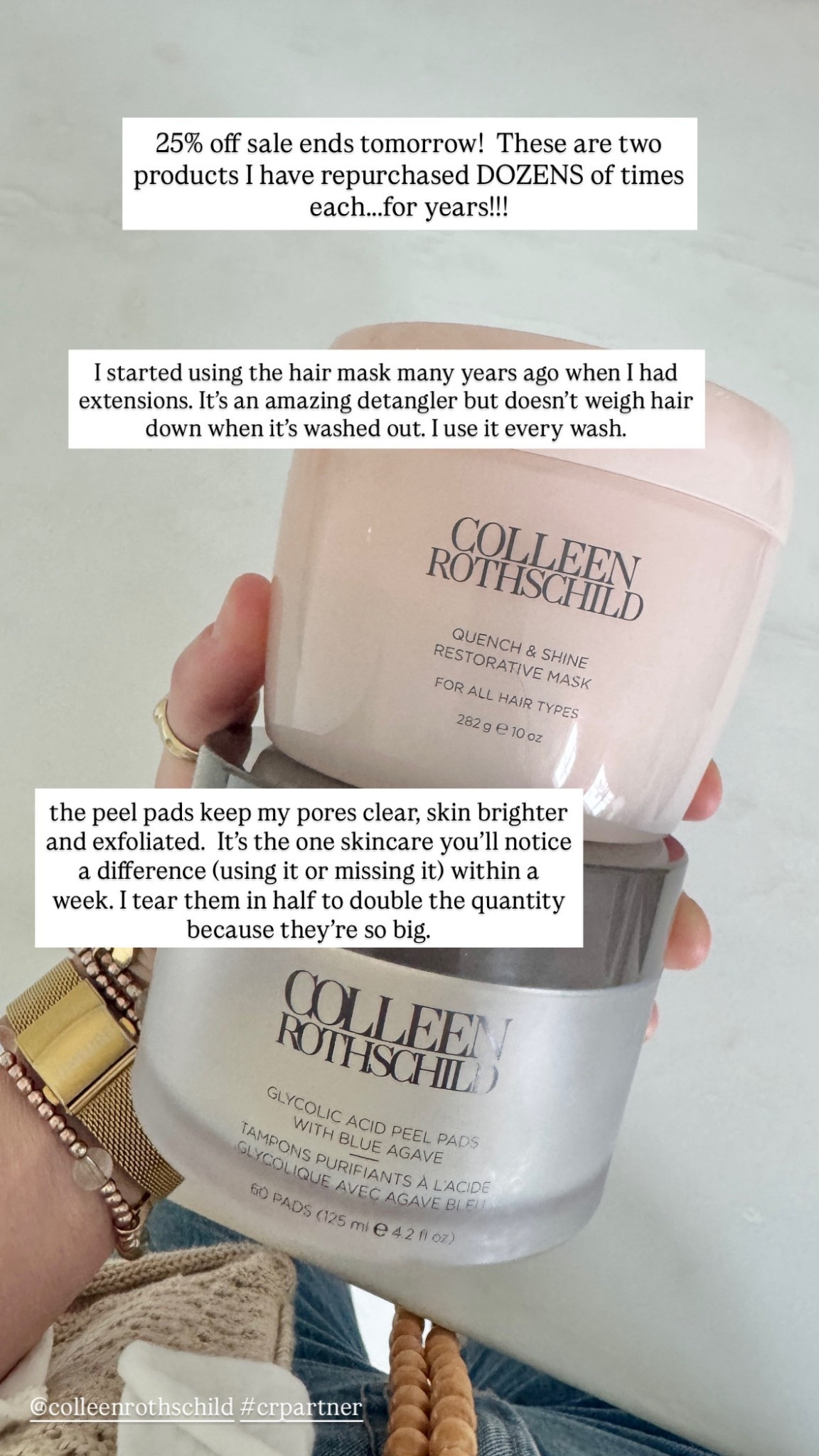 Two beauty products I have been using for years!!! Details on the photo. 25% off sale ends tomorrow  

#LTKOver40 #LTKSaleAlert #LTKBeauty