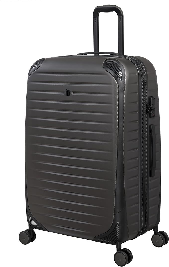 it luggage Lineal 32" Hardside Checked 8 Wheel Expandable Spinner, Dark Grey | Amazon (US)