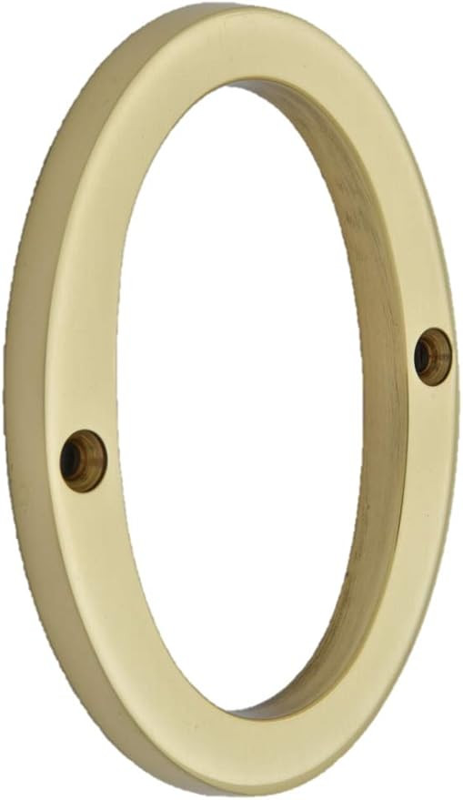 QCAA Traditional Heavy Forged Brass House Number 0, 4", Polished Brass Lacquered, Made in Taiwan | Amazon (US)