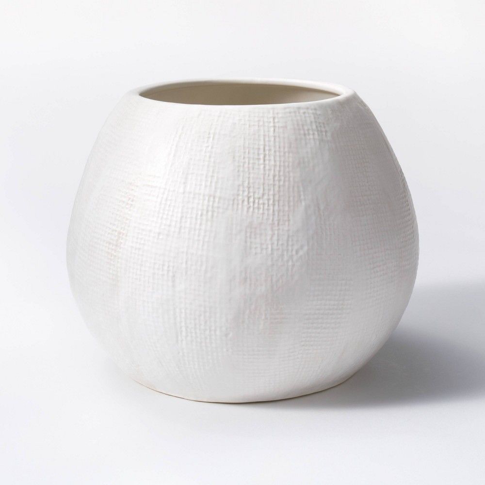 Wide White Textured Vase - Threshold designed with Studio McGee | Target