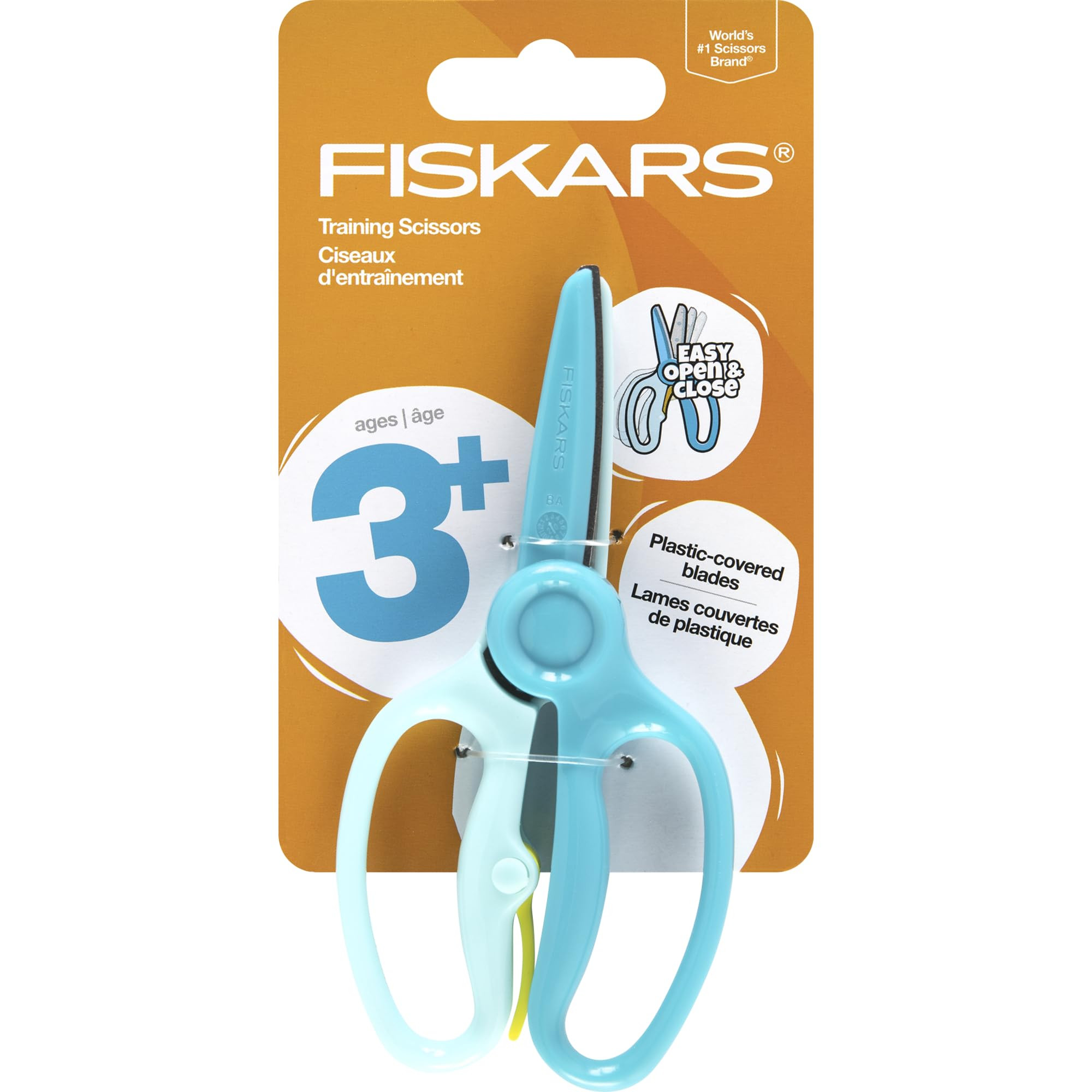 Fiskars Training Scissors for Preschoolers Ages 3+, Small Kids Safety Scissors with Training Leve... | Amazon (US)