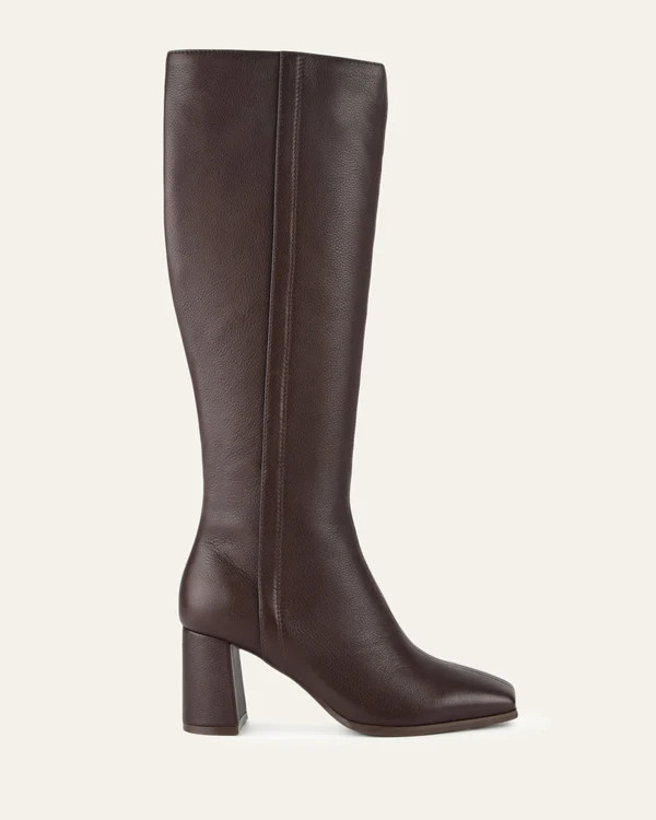 NELLIE KNEE BOOTS BITTER CHOC LEATHER | Jo Mercer (AU)