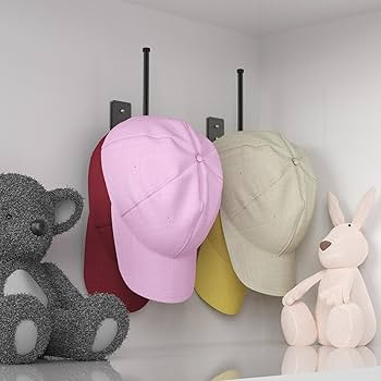 2 Pack Hat Racks for Baseball Caps, Stainless Steel Hat Organizer for Baseball Cap, Hat Holder St... | Amazon (US)