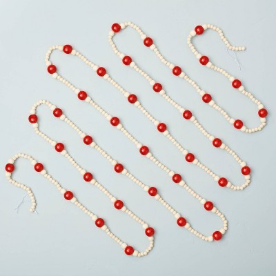 12' Natural Wood Beaded Garland - Hearth & Hand™ with Magnolia | Target