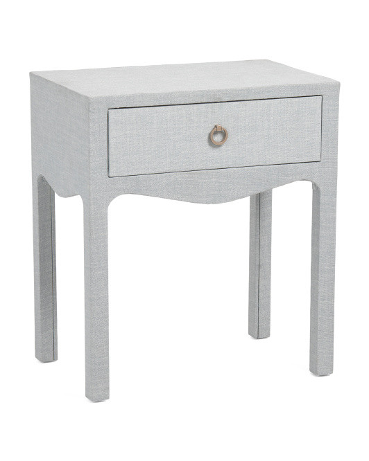 23x26 Linen Wrapped Swoop Large Side Table | TJ Maxx
