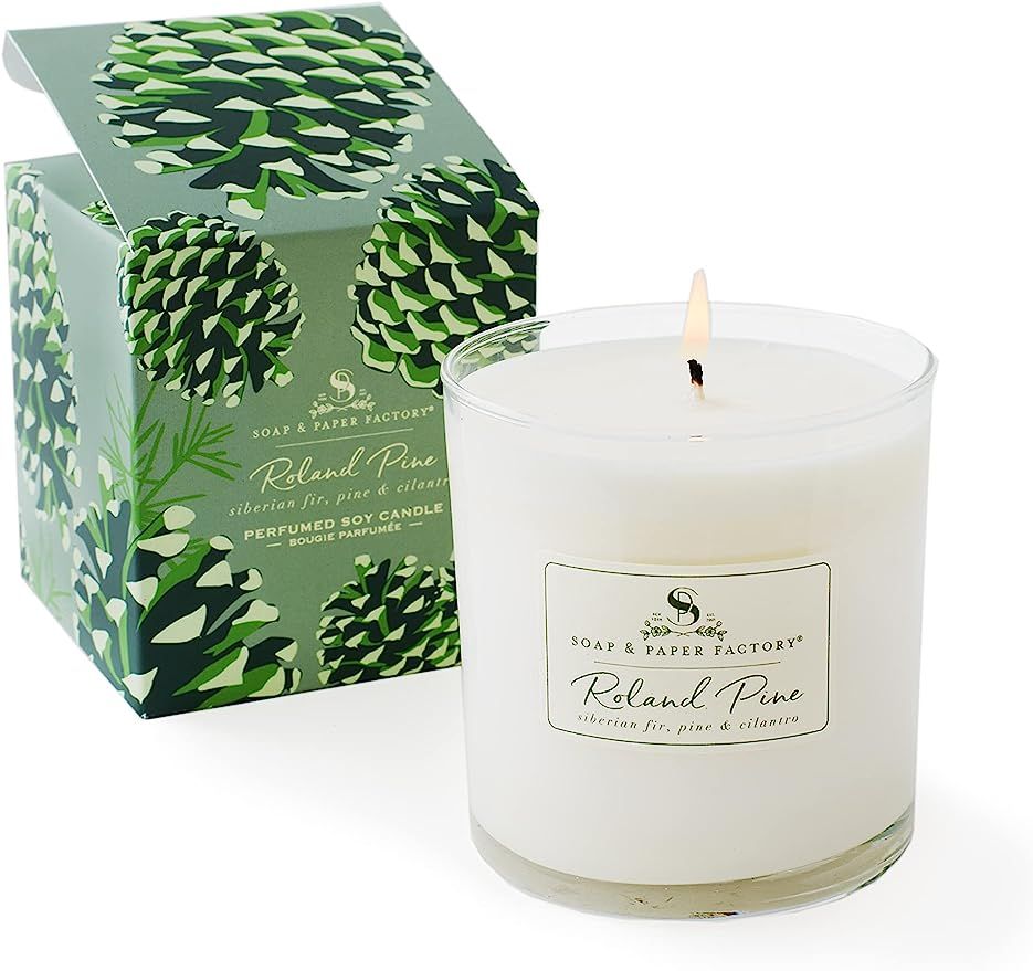Amazon.com: Soap and Paper Factory Roland Pine Candle, 9.5 oz : Home & Kitchen | Amazon (US)