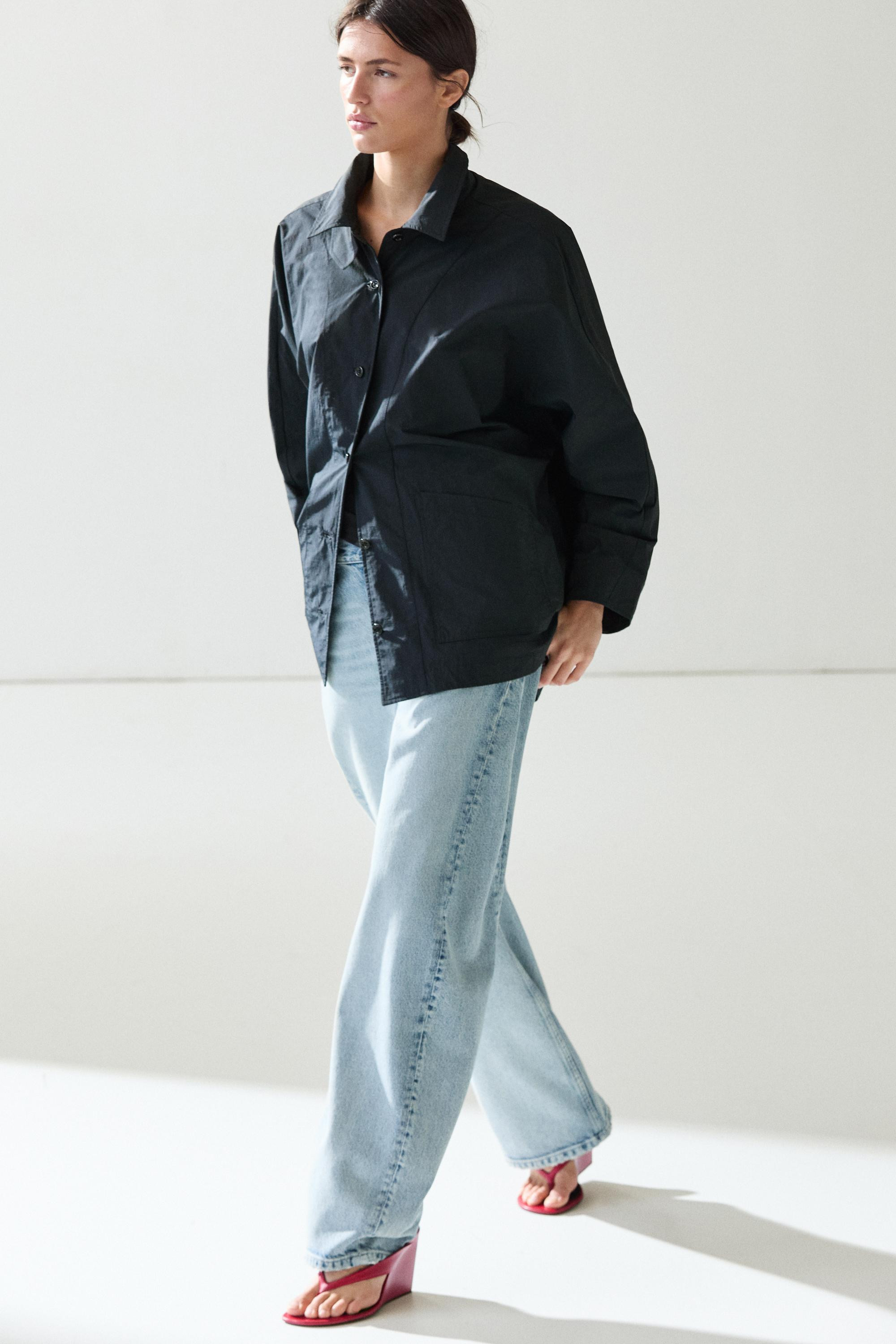 NEW VIEW LOOK
Jacket with buttoned collar strap

 £119  Colour:  Deep Blue  Add to basket Colour... | Massimo Dutti UK