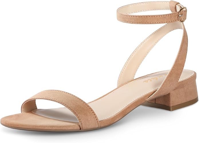 Ankis Black Nude White Red Women Sandals Comfortable Walking Strappy Open Toe Sandals for Women D... | Amazon (US)