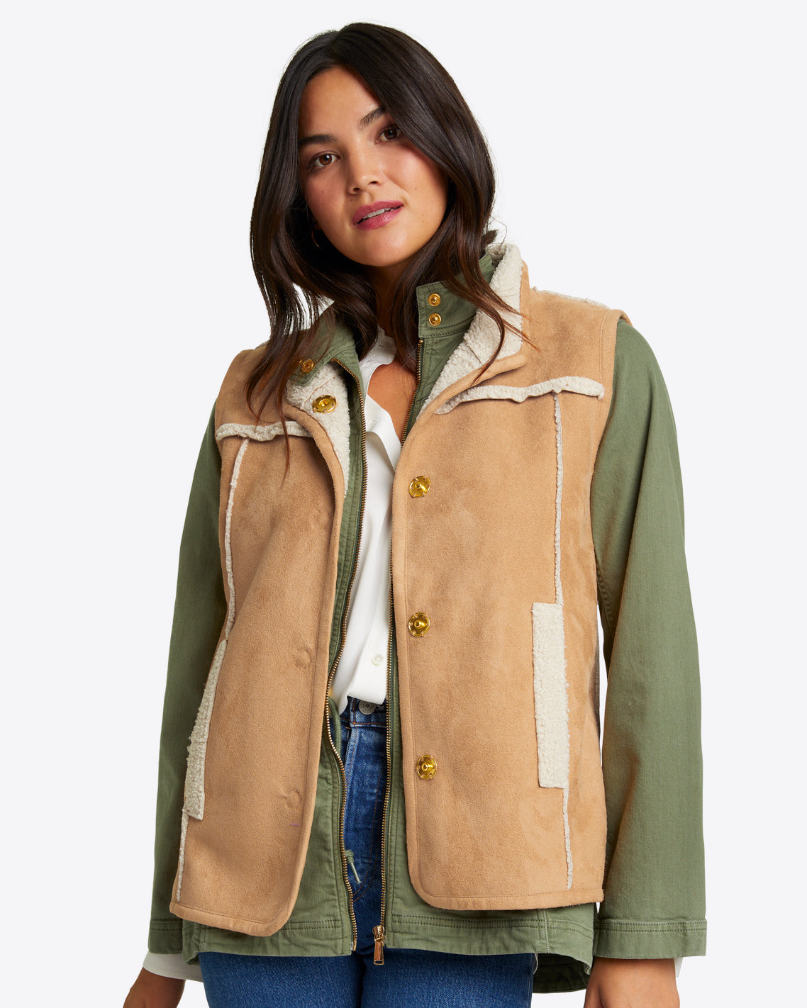 Reversible Sherpa Vest | Draper James (US)