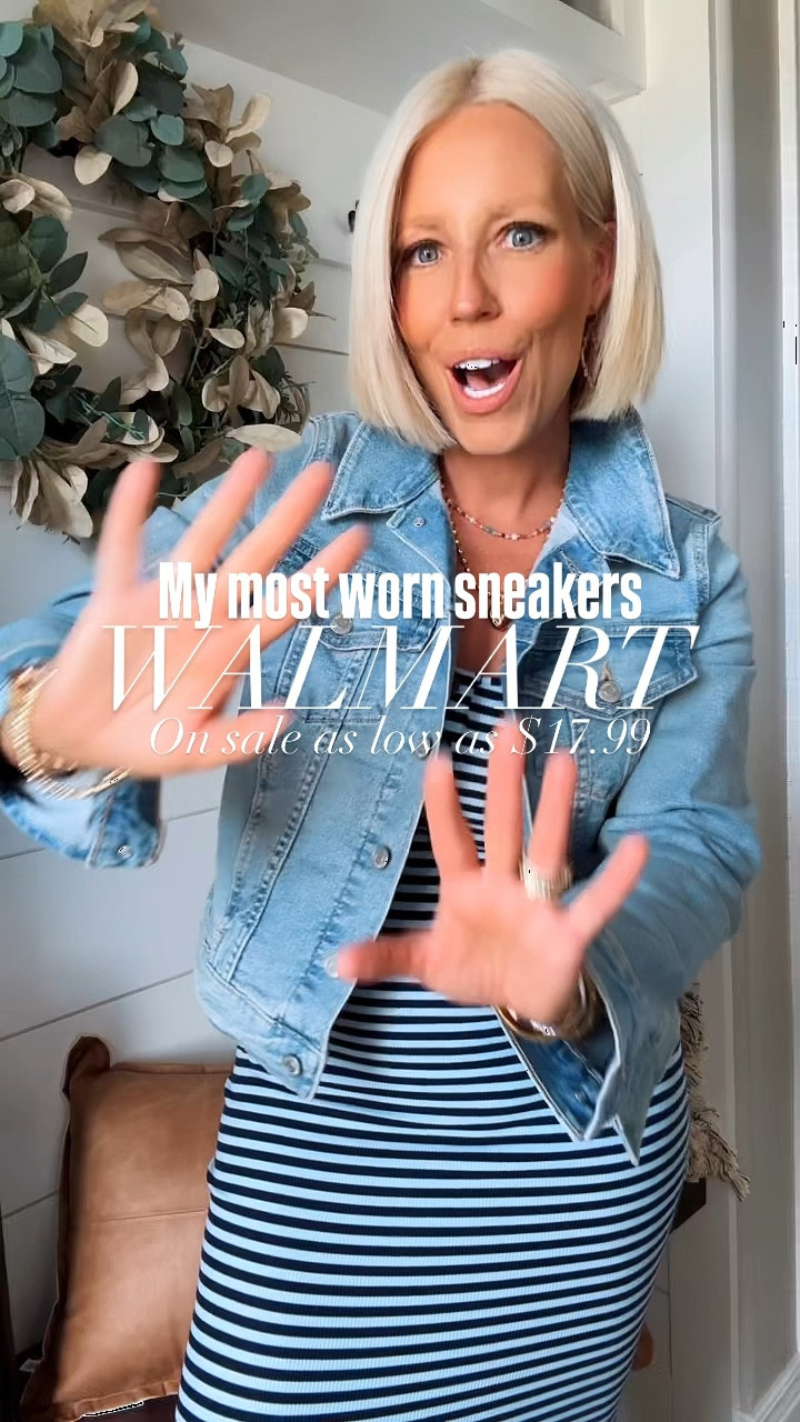 Yay!! My most worn sneakers this spring and summer are on sale!!!! As low as $17.99 depending on the color/price!!!! Love all the colors and they are comfy too!!!
⬇️⬇️⬇️
Shoes fit TTS
Dress and jacket size medium 

#LTKShoeCrush #LTKSaleAlert #LTKFindsUnder50