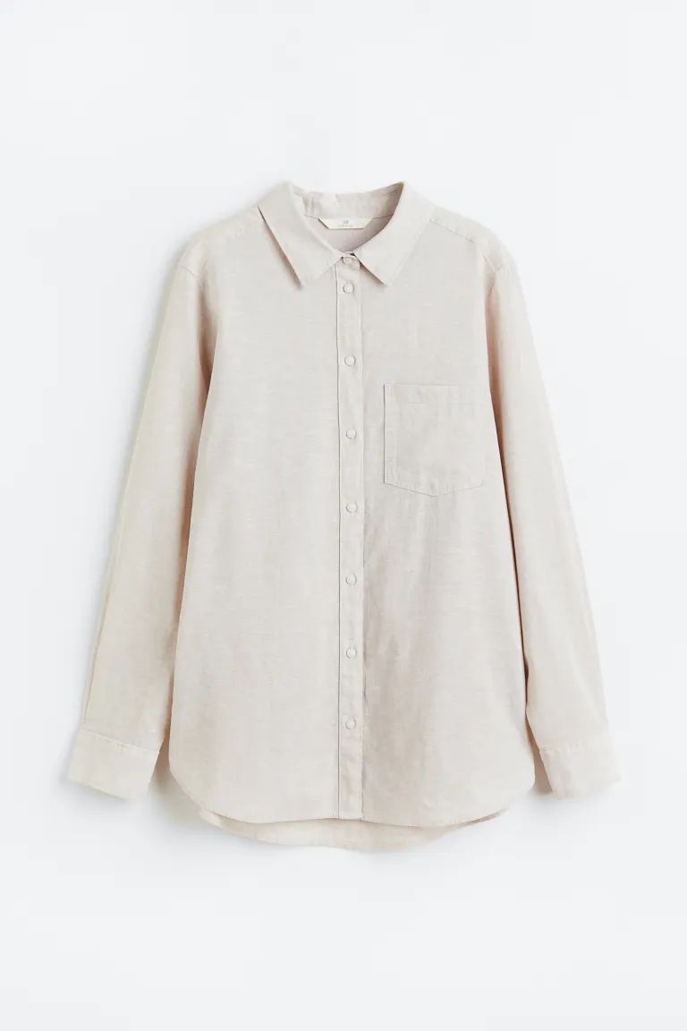 Linen-blend Shirt | H&M (US + CA)