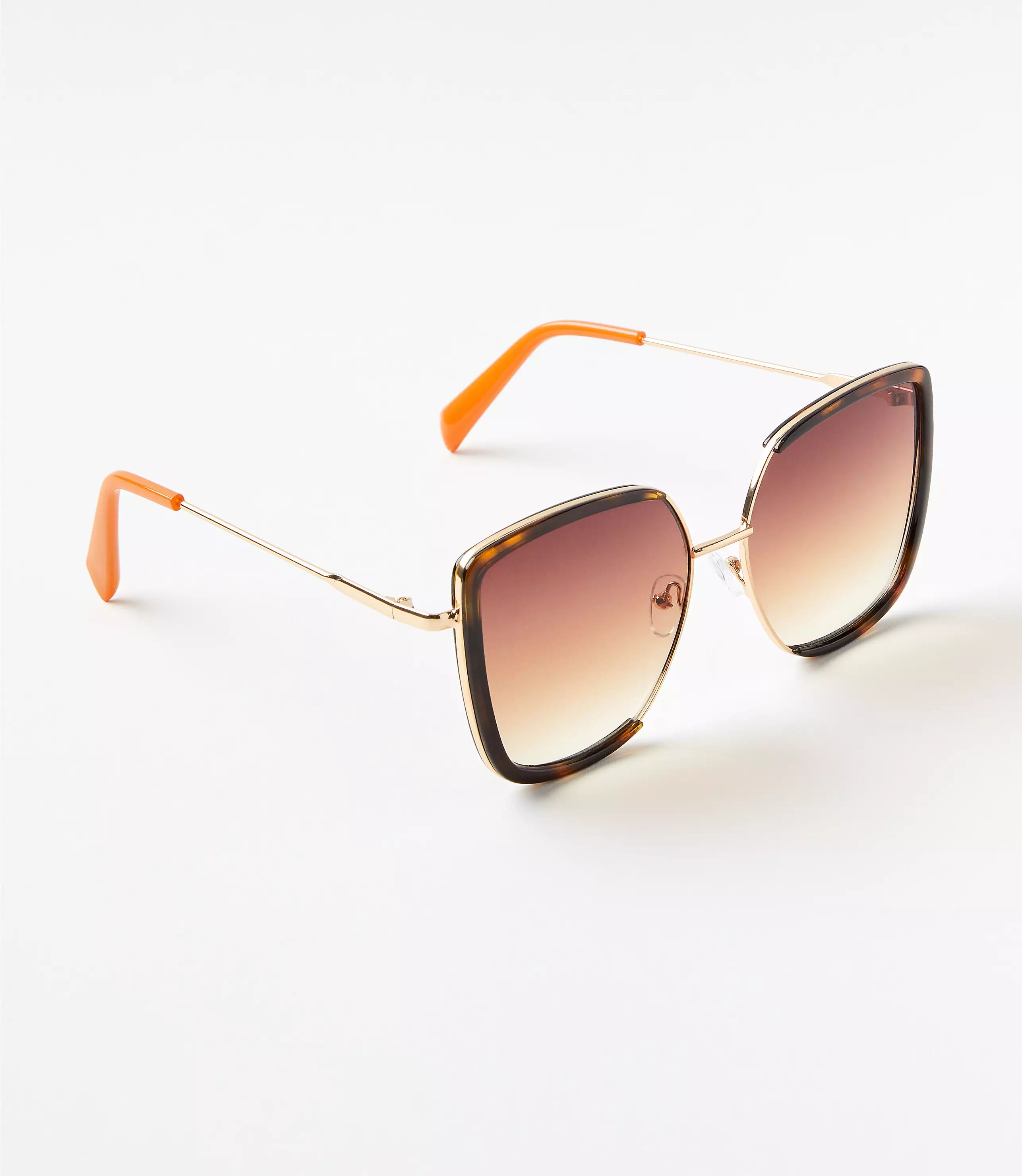 Oversized Metal Sunglasses | LOFT