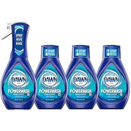Dawn Powerwash Spray Starter Kit, Platinum Dish Soap, Fresh Scent, 1 Starter Kit + 1 Dawn Powerwash  | Amazon (US)