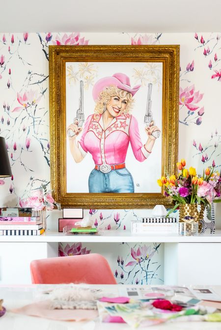 Don't be afraid of BOLD color palettes. I believe your space should be a reflection of your personal style. 

Elevate your office with the queen herself, Dolly Parton and her western chic look! 

#LTKhome #LTKstyletip