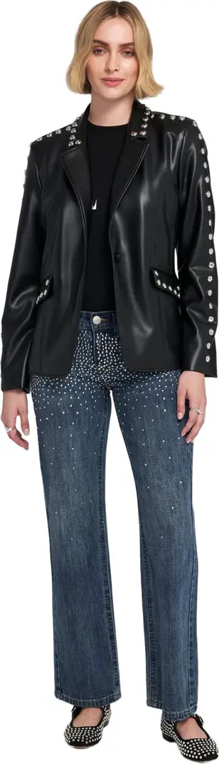 Studded Faux Leather Blazer | Nordstrom