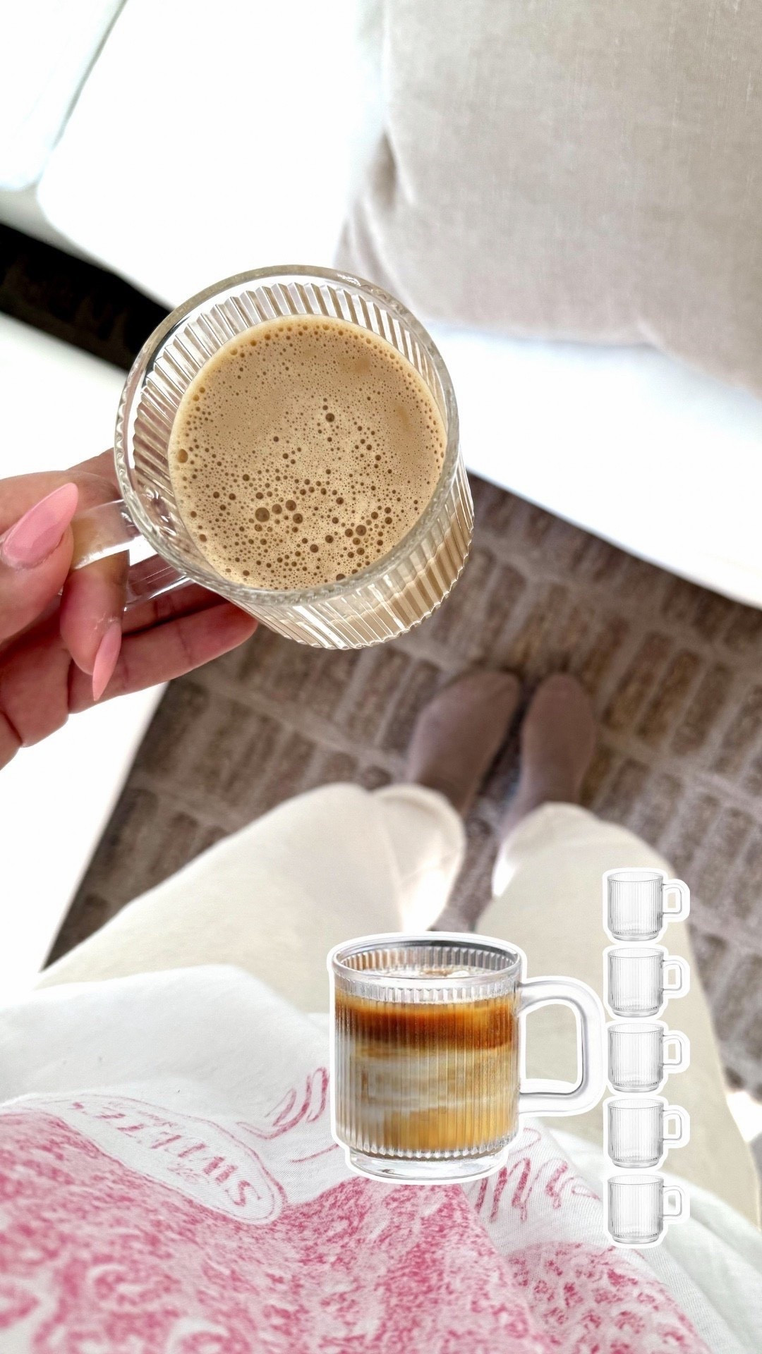 These glass mugs look like they could be from pottery barn or west elm! They are perfect for my morning coffee! 

#LTKSpringSale #LTKHome