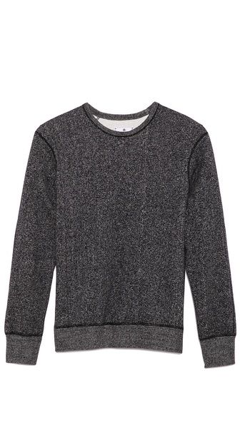 Reigning Champ Crewneck - Black/Natural | East Dane