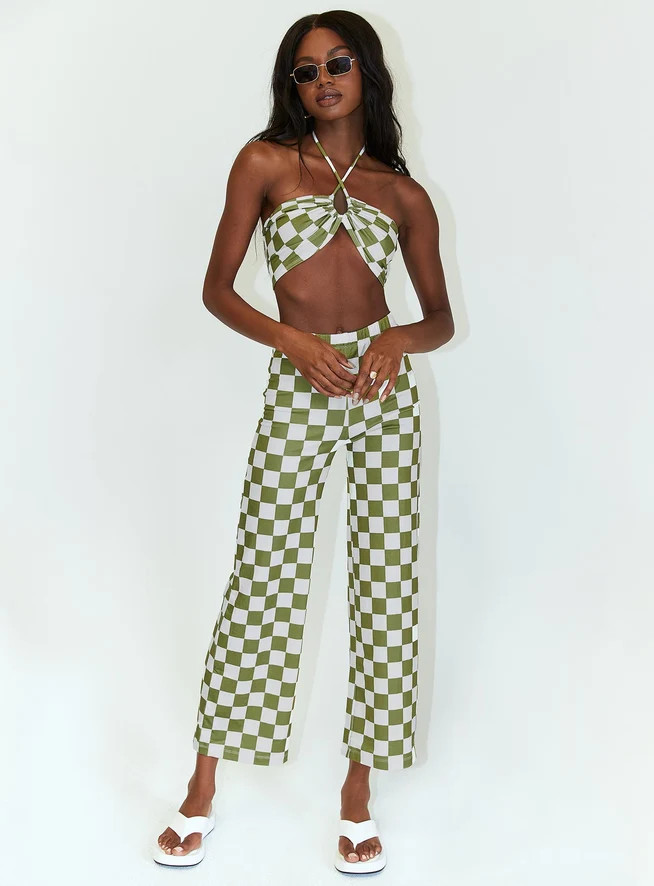 Latiana Set Green Checkerboard | Princess Polly US