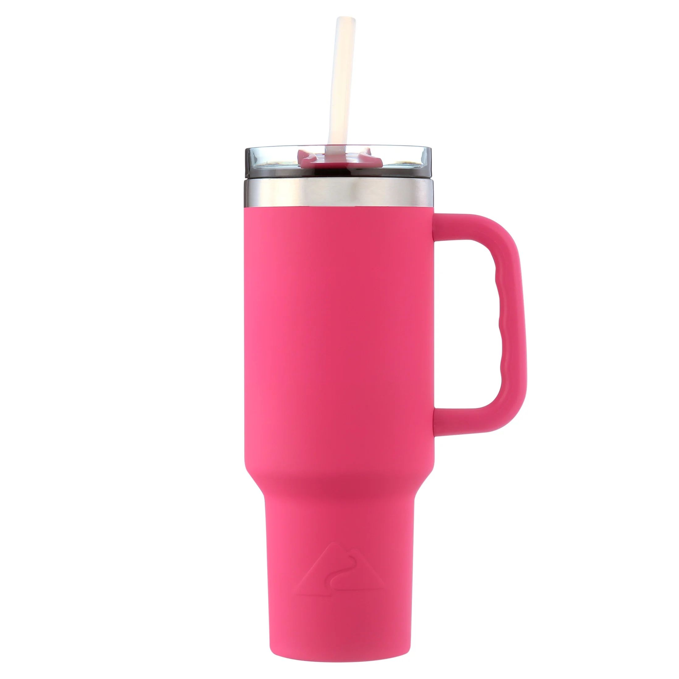 Ozark Trail 40 oz Vacuum-Insulated Stainless-Steel Tumbler with Handle, Hot Pink | Walmart (US)