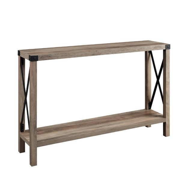 Sophie Rustic Farmhouse X Frame Entry Table - Saracina Home | Target