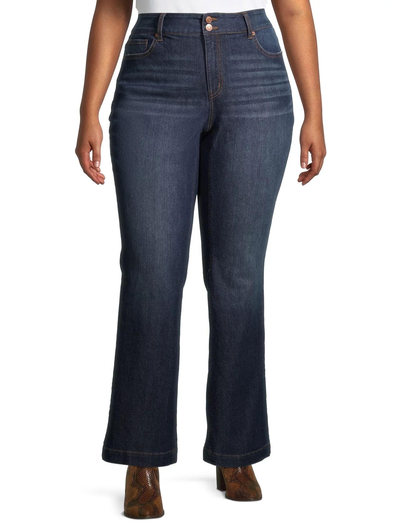 No Boundaries Juniors' Plus Size Bootcut Jeans - Walmart.com | Walmart (US)