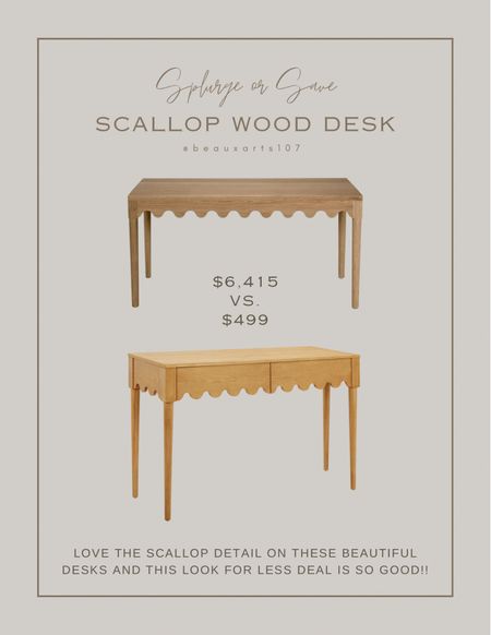 Shop this beautiful designer look for less scallop desk for a fraction of the cost! 

#LTKstyletip #LTKhome #LTKsalealert