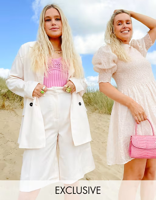 Labelrail x Olivia & Alice relaxed longline boy shorts co-ord | ASOS (Global)